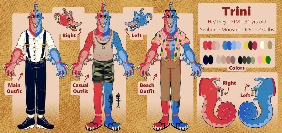 Character Design Ref Example (Two Alts)