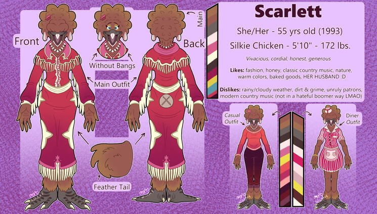 Character Design Ref Example (Three Alts)